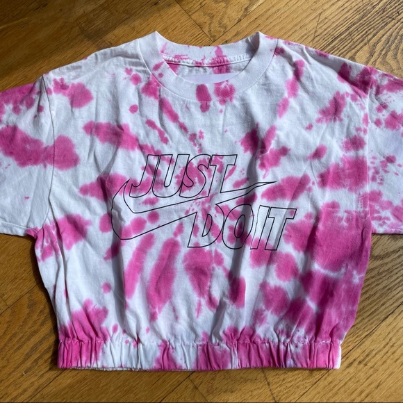 Nike Pink Tie Dye Cropped Top - Picture 6 of 6